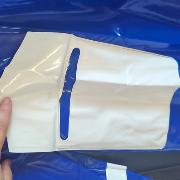 NEW Madcap England Mod Retro 60s Raincoat Rain Jacket Royal Blue - Picture 7 of 8